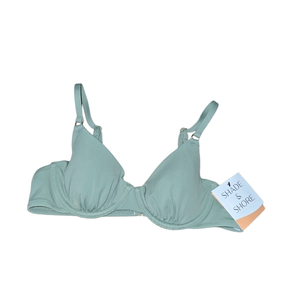 Womens Shade And Shore, Size 34A Seafoam Green Bikini Top, NWT!!!